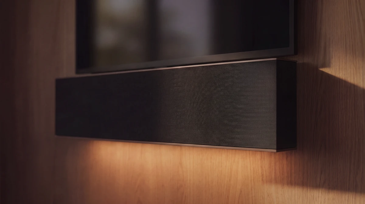 Magna Audio Cinemarray Custom Soundbar — manufacturer product or installation image; finish shown is illustrative