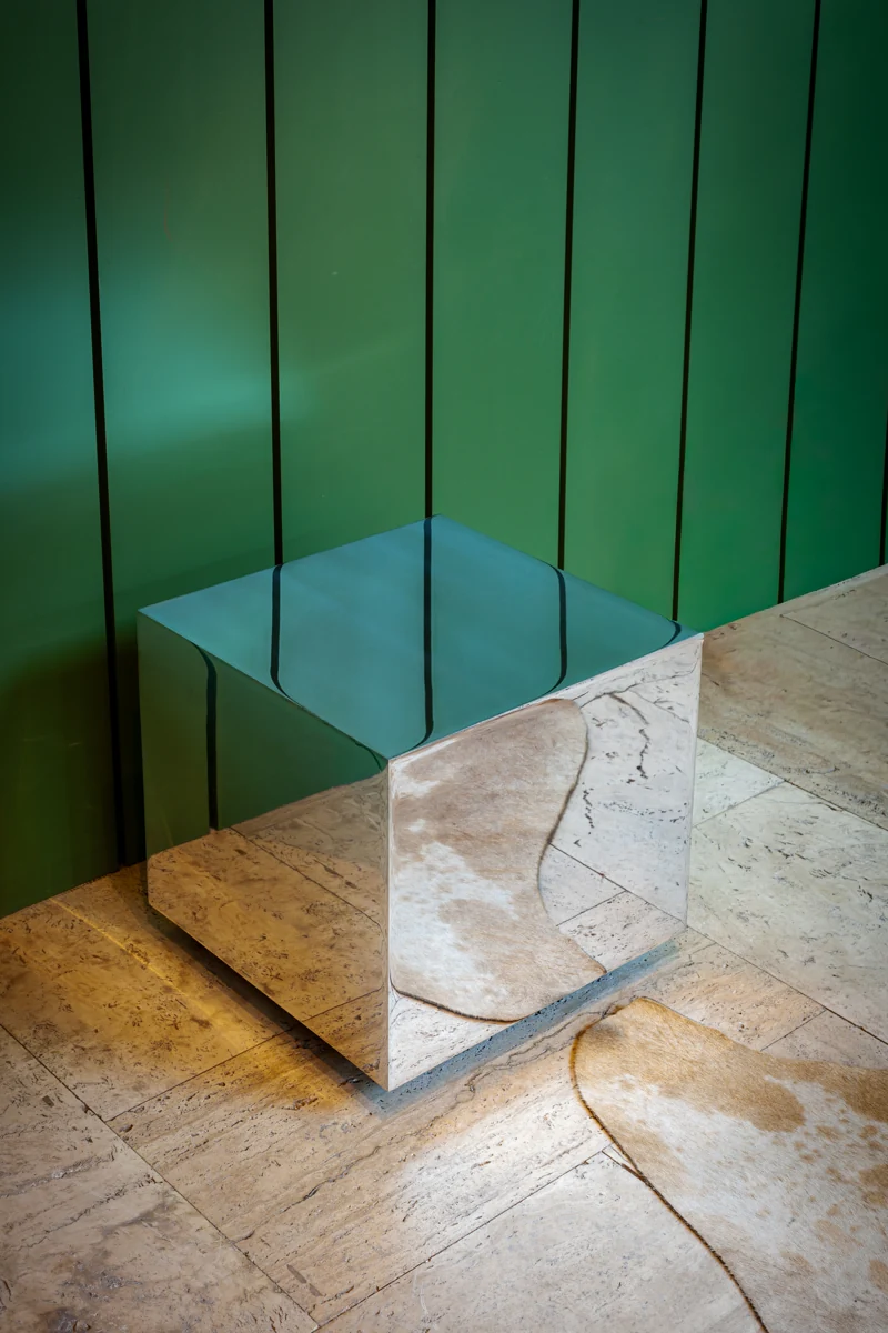 Magna Alloy subwoofer angled view showing the polished enclosure