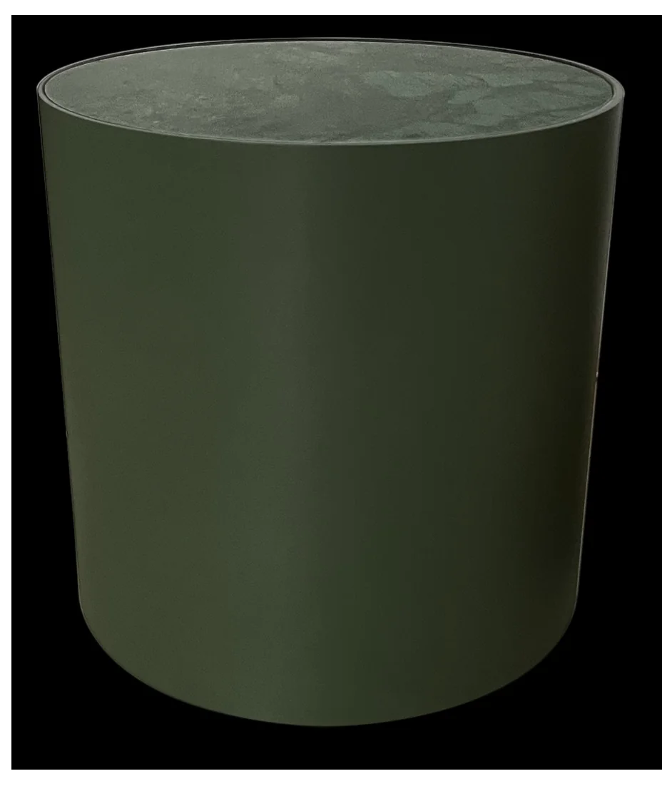 Magna Aura Cylinder dedicated subwoofer example with stone top; supplied model confirmed in quotation