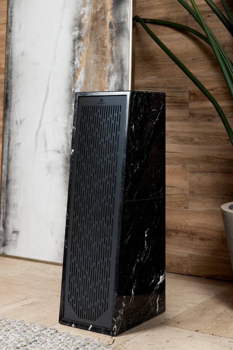 Magna Audio Rock F66 Stone Floorstanding Speaker — manufacturer product or installation image; finish shown is illustrative